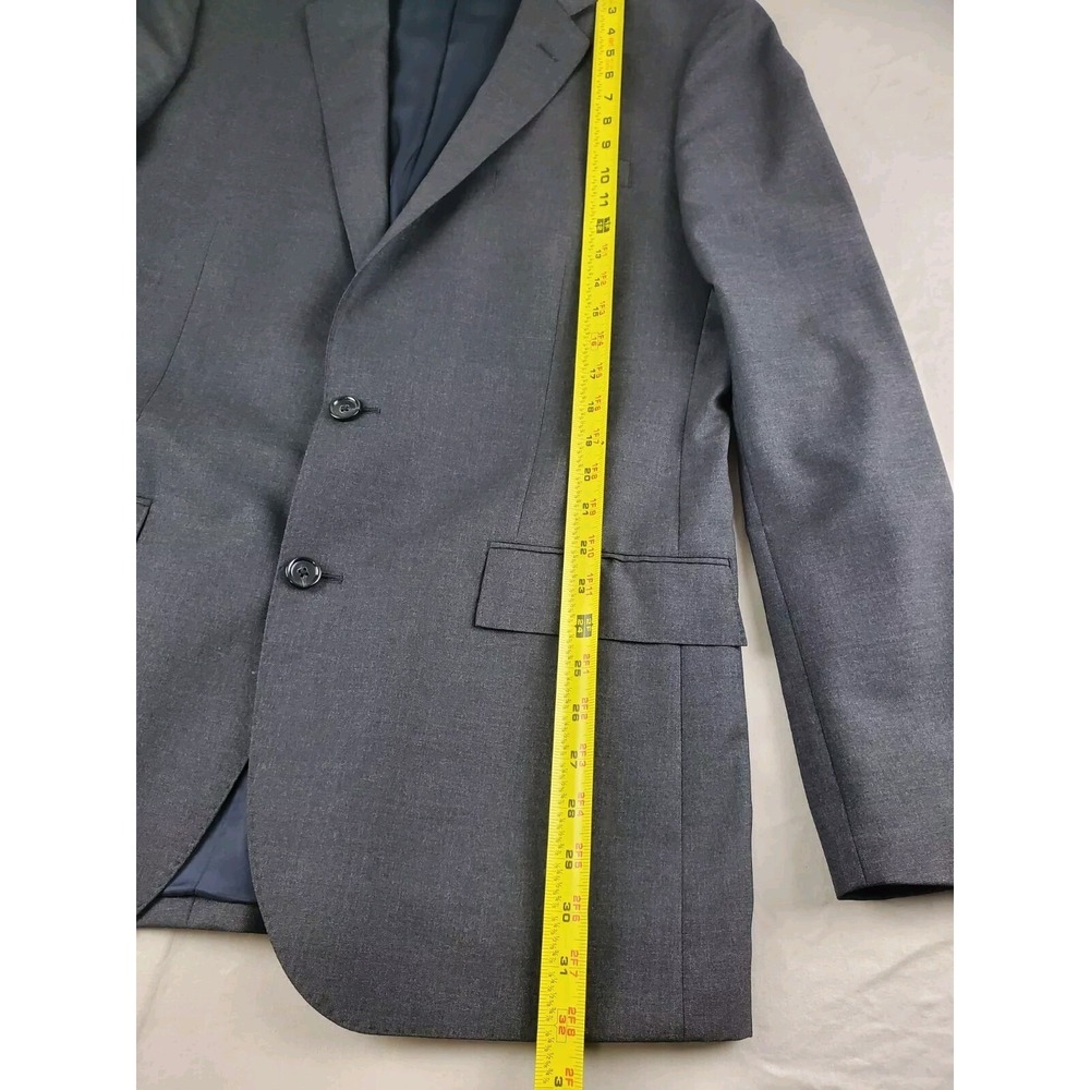 J.Crew Ludlow Loro Piana Blazer Gray 42 L Charcoal Wool Super 120s Suit Jacket - Picture 12 of 16